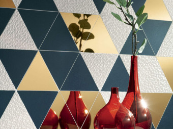 Arte_Scarlet White Copper Tri STR fényes/matt csempe 13,9*16*1 cm