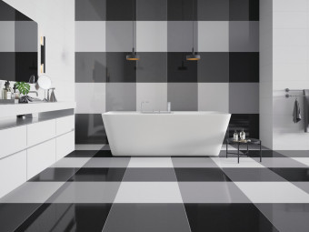 Cerrad Cambia Black 59,7x59,7 cm padlólap
