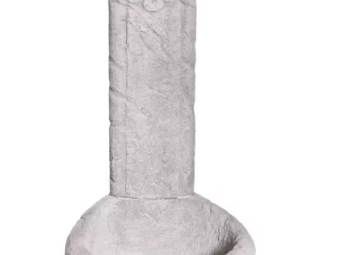 FabroStone_Virágos kerti kút - szürke antik 117*60*62 cm