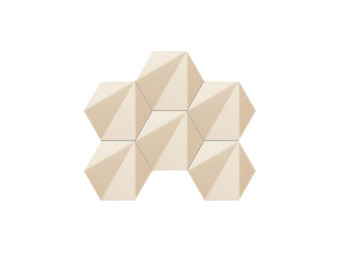 Tubadzin_Chenille Beige Hexagon Mosaic matt fali csempe 22,1*28,9 cm