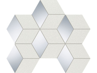 Arté_ Perla White Mosaic Fényes/matt fali csempe 22,1*28,9 cm