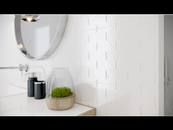 Paradyz_Synergy Bianco Inserto fényes fali csempe 30*60cm