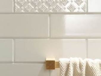 Arté_Blanca Bar White B Decor fényes fali csempe 7,8*23,7 cm