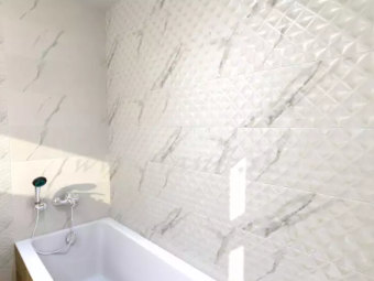 Paradyz_Livia Bianco STR Ret fényes fali csempe 25*75 cm