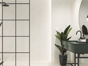 Paradyz_Livia Bianco STR Ret fényes fali csempe 25*75 cm