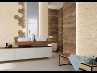 Paradyz_Serene Beige Ret matt fali csempe 25*75 cm