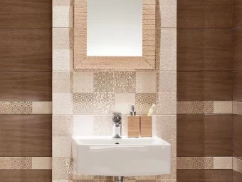 Arté_Karyntia Beige Decor fényes fali csempe 25*36 cm
