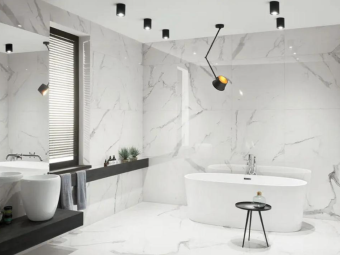 Tubadzin Monolith_Carrara/PietraSanta Mat gres burkolat 79,8*79,8*0,8 cm
