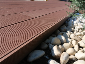 Mediterrán WPC 21*145*5800 mm teraszburkolat sötétbarna