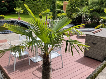 Mediterrán WPC 21*145*5800 mm teraszburkolat világosbarna
