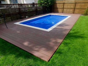 Mediterrán WPC 21*145*5800 mm teraszburkolat világosbarna