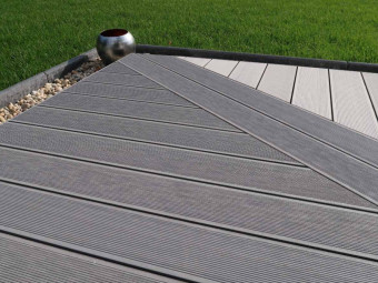 Mediterrán WPC 21*145*5800 mm teraszburkolat világosszürke