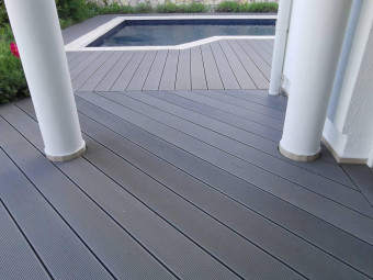 Mediterrán WPC 21*145*5800 mm teraszburkolat világosszürke