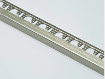 Szögletes Profilok_Progress Projolly Square Szögletes Polírozott Szálcsiszolt Titán Alumínium Élprofil 8 mm 2,7m/szál /PJQSTS 08/