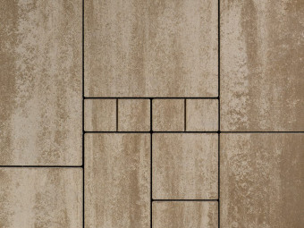 SEMMELROCK_VENTURA KOMBI TÉRKŐ 6 CM BARNA-FEHÉR