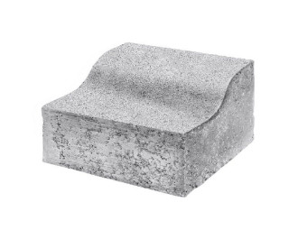 SEMMELROCK_K SZEGÉLY 25x25x15-10 CM SZÜRKE