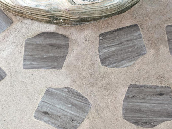Kőporcelán_StoneGres_ Passo Giapponese Holz Grigio 42 x 36 x 2 cm