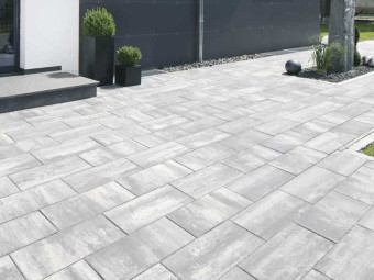 VIASTEIN_Grando térkő normál vagy Clean & Color Protect védelemmel_antracit/fehér árnyalt 60*40*8 cm