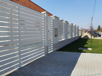 Mediterrán N  standard kerítésléc ALU 100*16*1*5850 mm fehér