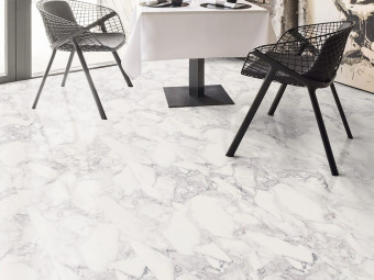 KAINDL FLOORganic XPT supreme EASY TOUCH Laminált 8.5  márvány WHITE 1383 x 244 x 8.5 mm /O960/