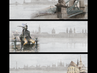 PETROL DEKOR SZETT BUDAPEST F-53029 3X20X50 Csempe